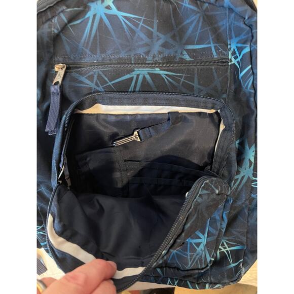 JanSport Blue Pattern 3 Section Backpack - Picture 2 of 5